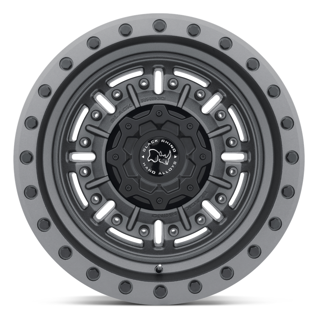[LLCTBRCHN017083] 17X9.5 5X127/-18 BLACK RHINO ABRAMS TEXTURED MATTE GUNMETAL