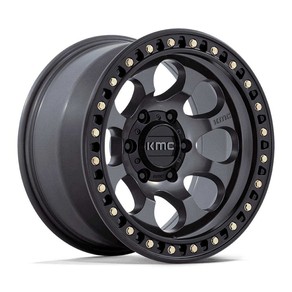[LLCTKMCHN017008] 17X9.0 6X139.7/-12 KMC KM550 RIOT ANTHRACITE W/SATIN BLACK L