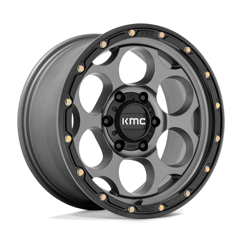 [LLCTKMCHN017016] 17X8.5 6X139.7/00 KMC DIRTY HARRY SATIN GRAY W/BLK LIP CB106